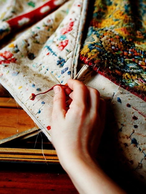 Zdjęcie procesu haftu